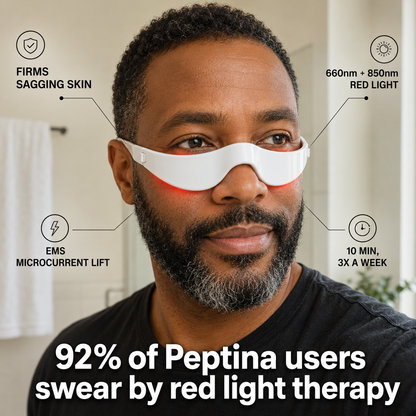 Peptina® 2-in-1 Red Light Therapy + EMS To Erase Eye Bags
